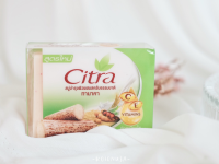 สบู่ก้อน Citra สบู่อาบน้ำหอมสดชื่นสีเขียว 110 กรัม