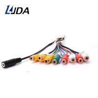 LJDA Car Stereo Radio RCA Output Wire aux-in Adapter Subwoofer/Amplifier 3.5mm Female 20pins Harness for Head Unit Carplay