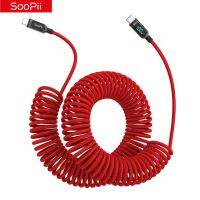 [มาแรง] SooPii ขด100W USB C เพื่อ USB สายชาร์จเร็ว2M ไนลอนถักชนิด C พร้อมจอแสดงผล LED สำหรับ Lpad/lphone /Macbook
