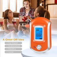 Professional Digital Breath Alcohol Tester Breathalyzer with LCD Dispaly 11 Mouthpieces AT6000 Drop Shipping