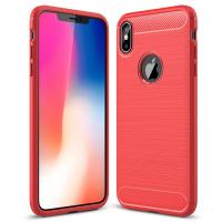 【NEW】 Xs Max กลับกรณี Lenuo คาร์บอนไฟเบอร์ซิลิโคนแปรงโทรศัพท์มือถือปกหลัง TPU Soft Case สำหรับ Xs Max