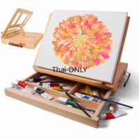 COD Portable Artist Wood Easels Multi-function Sketching Painting Box Adjustable