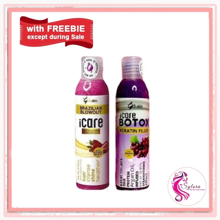 Authentic iCARE BRAZILLIAN BLOWOUT AND PURPLE KERATIN FILLER Cover with liquid foundation Skin