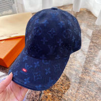 （High end packaging） 2023 L home new baseball cap, denim jacquard, canvas fabric+first layer cowhide, lightweight and breathable