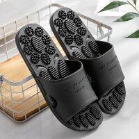 massage slippers anti-slip fashion a word cool drag beach Korean version of the family indoor mens sandals