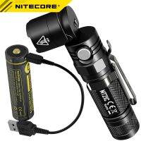 MT21C NITECORE + พอร์ตยูเอสบีชาร์จได้18650แบตเตอรี่90องศาไฟฉาย LED แบบปรับระดับได้การตั้งแคมป์กลางแจ้ง Gratis Ongkir ไฟฉาย EDC