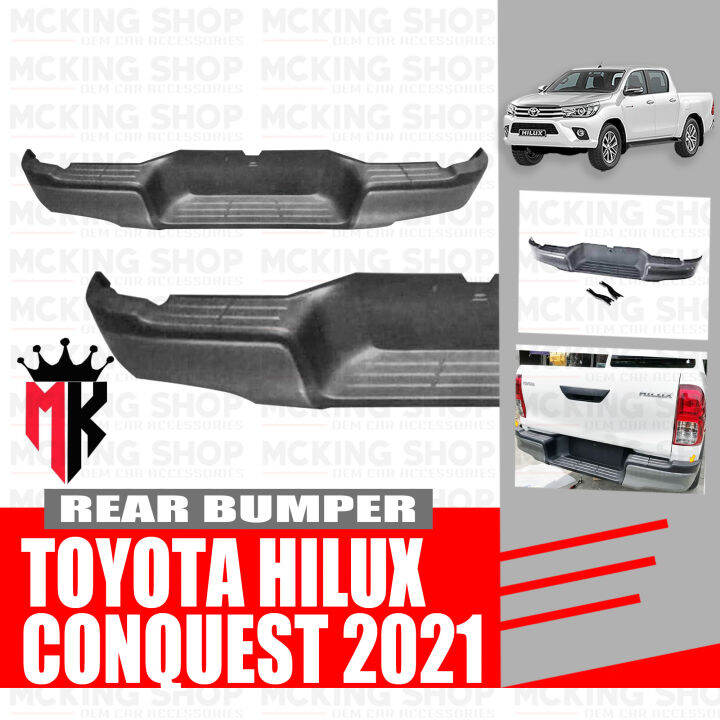 Toyota Hilux Conquest 20212023 Rear Bumper Guard Nudge Style (Black