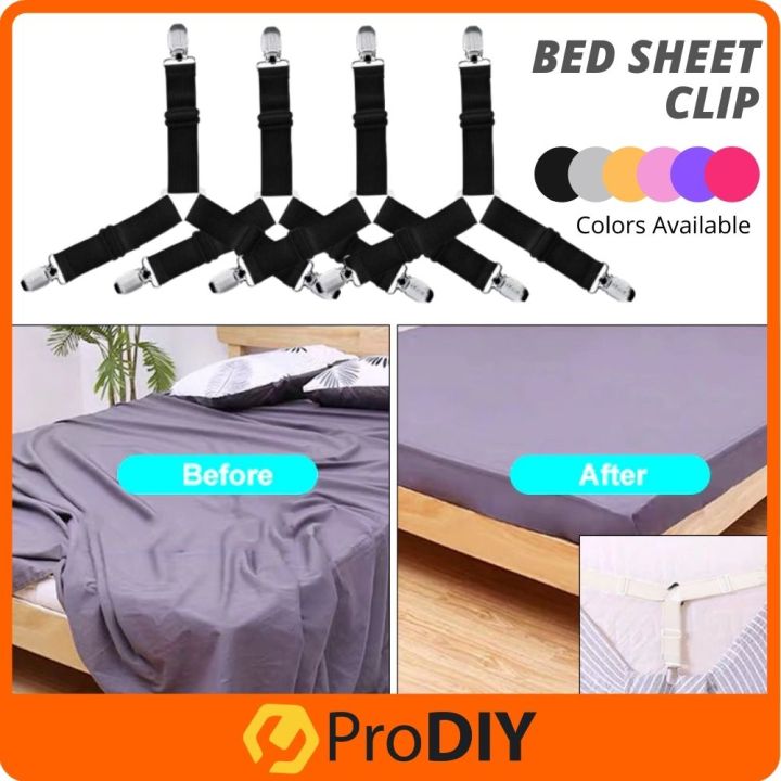 Elastic Bed Sheet Grippers Belt Fastener Bed Sheet Clips Mattress