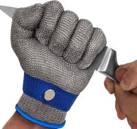 Cut Resistant Glove Stainless Steel Mesh Metal Gloves Working Safety Anti-cut Slaughter Butcher Cutting Fish-killing Iron Glove