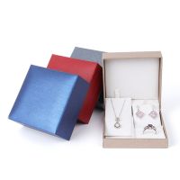 Ring Earnail Pendant Set Box Jewelry Packaging Boxs Jewelry Box Jewelry Storage Box PU Leather Brushed Jewelry Box