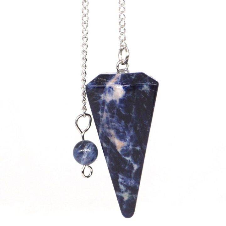 Hot Natural Gemstone Blue Sodalite Reiki Healing Crystal Pyramid