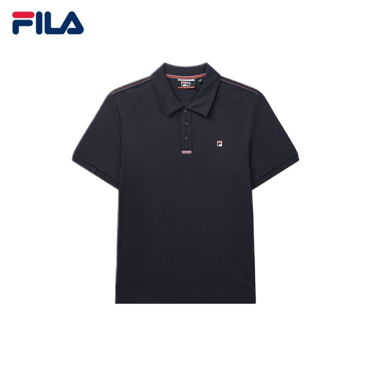 online-exclusive-mens-fila-embroidered-f-logo-side-split-cotton-polo-shirt