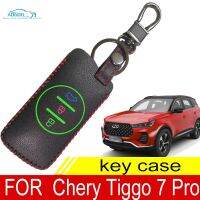 Leather Car Key Cover Case Shell For Chery Tiggo 7 Pro 8 Arrizo 5 Gx 5X Eq7 2020 Auto Accessories