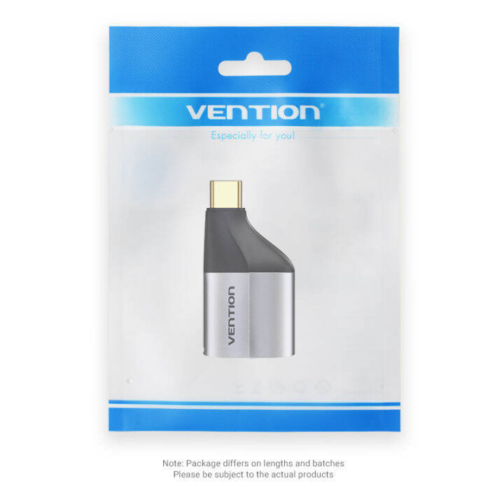 vention-type-c-male-to-hdmi-female-adapter-gray-aluminum-alloy-type-4k-60hz-หัวแปลง-usb-c-เป็น-hdmi-ตัวเมีย-รองรับวีดีโอ-4k-60hz-เหมาะกับโทรศัพท์มือถือ-คอมพิวเตอร์-ฯลฯ