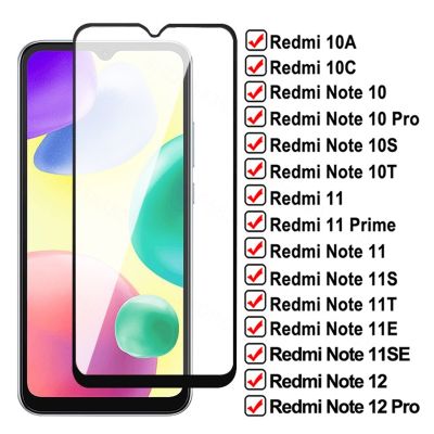 กระจกเทมเปอร์9D สำหรับ Xiaomi Redmi 10A 10C 11กันกระแทกหน้าจอที่ดีที่สุด Note 10 12 10T 10S 11T 11T 11S 11R 11SE ฟิล์มกันรอยมืออาชีพ11E