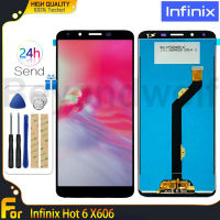 Beyondwolf จอ LCD แบบดั้งเดิมสำหรับ Infinix Hot 6 X606อะไหล่สำหรับซ่อมแซมชิ้นส่วนจอสัมผัสแอลซีดีของเครื่องแปลงดิจิทัล Infinix Hot 6