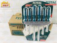 Total ชุดไขควง 6 ตัวชุด (ปากแบน + ปากแฉก) พร้อมแผงแขวนผนัง รุ่น THTDC250601 ( 6 pcs Screwdriver Set )