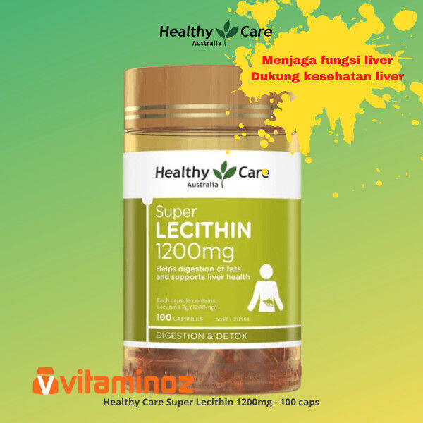 Healthy Care Super Lecithin 1200mg 100 kapsul Support liver & detok