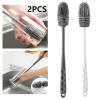 Silicone Cup Brush Milk Bottle Cleaning Brush Long Handle Water Bottles Cleaner Glass Cup Cleaning Brush Kitchen Cleaning Tools Cleaning Tools