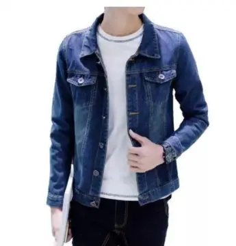 Men's maong jacket/stretchable/denim/light blue/denim blue/dark