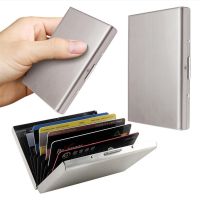【CC】♦♣☾  Credit Card Holder Men Anti ID Cardholder Rfid Wallet Metal Porte Carte