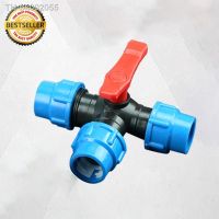 ❦ 20/25/32mm Three-way Fast Connection Valve T-type Water Splitter PVC PE Pipe Fittings Quick Connector for Irrigation