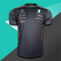 เสื้อยืดคอกลม F1T-Shirt Mercedes-AMG Petronas เสื้อยืดฟอร์มูลาวัน ทีม เมอร์เซเดส เอเอ็มจี ปิโตรนาส #FM0075 พิมพ์ทั้งตัว ไซส์ S-5XL