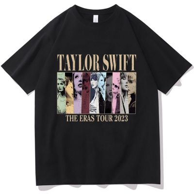 Taylor The Eras Tour 2023 World Tour T Shirt Men Women Fashion Short Sleeve Cotton T-shirt Oversized Vintage T Shirts Streetwear