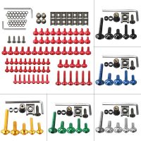 158pcsCNC Kit Motorcycle M6x20mm/M5x16mm Metric Rubber Well Nuts Windscreen Fairing Cowl Anodized Aluminum Moto Screws Bolts Nails  Screws Fasteners