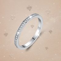 【☊HOT☊】 TE4QDQ SPECIALTY STORE Eleshe แหวนใส่นิ้ว Stackable Round แหวนใส Cz 925เงินสเตอร์ลิงแท้สำหรับผู้หญิงเครื่องประดับงานหมั้นงานแต่งงาน