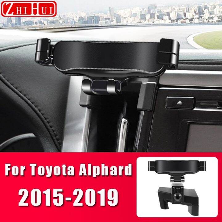 ที่จับโทรศัพท์มือถือแต่งรถสำหรับโตโยต้า-alphard-2015-2019-2020-2021ที่ตั้งระบายอากาศขาตั้งที่วางมือถือในรถอุปกรณ์เสริมรถยนต์