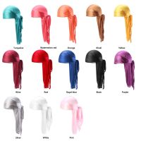 Wholesale Durag Men Solid Color Silk Durags Women Breathable Turban Fashion Hair Bands 13Pcs/package