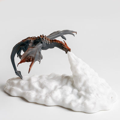3D Printed Fire Breathing Dragon Night Light For Children Room Bedroom Animal Decoration Creative Rechargeable Mood Soft Light
