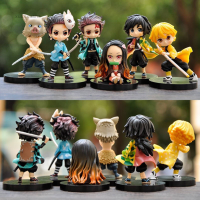 6Pcs/Set  โมเดลดาบพิฆาต Demon Slayer โมเดลอนิเมะ  Action Figure   Kimetsu No Yaiba Tanjirou Model  Collectibles Toys  ของเล่นเด็ก ของขวัญปัจฉิมของขวัญวันเกิด