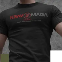 พิเศษพิมพ์ Krav Maga อิสราเอลระบบป้องกันตนเองต่อสู้กองทัพผู้ชายเสื้อยืดผ้าฝ้ายเสื้อ