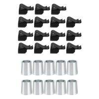 15Pcs Golf Bag Clip on Putter Clamp Holder Putting Organizer Club Ball Marker with 10 Pack .355 Golf Tip Metal Ferrules