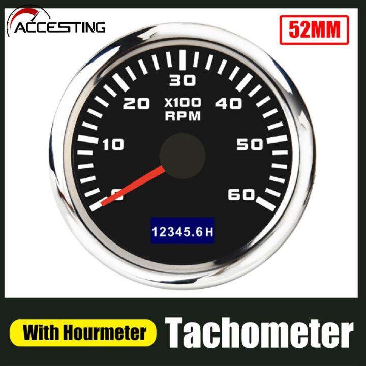 23New 52Mm Electrical Tachometer Gauge 3000,4000,6000,8000RPM For