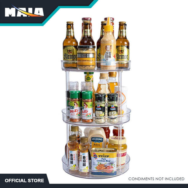 MAIA Kitchen Rotating Rack Multi-Functional Storage Turntable Condiment ...