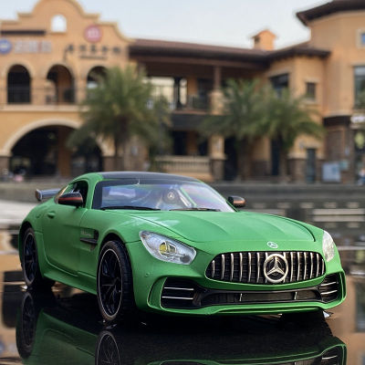 1:24 BENZs AMG-GTR Alloy Sports Car Model Diecast &amp; Toy Vehicles Metal Car Model Collection Sound Light Simulation Kids Toy Gift