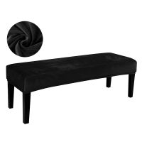 1 Piece Long Bench Cover Elastic Foot Stool Cover Sofa Cover Stretch Footrest Cover Velvet Fabric Covers For Home Living Room