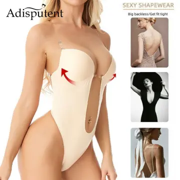 Fashion Full Body Shaper Tummy Control Waist Deep V Convertible Bra  Backless Invisible Push Up Bodysuit