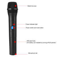 V16U Universal Wireless Microphone 2 In 1 VHF Universal USB Receive Handheld Mic Black(One for