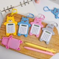 Pocket Calculator Fast Response Portable Counting LED Large Screen Cartoon Cute Bear Fashion 8-Digit Mini Calculator for School Calculators