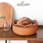 Basket rattan round knitting wavy basket rattan decoration tray rattan for
