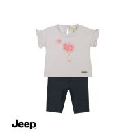 Jeep BABY GIRL 2-IN-1 เสื้อแขนสั้น และชุดขายาว สําหรับเด็กผู้หญิง 771640-770101 6h