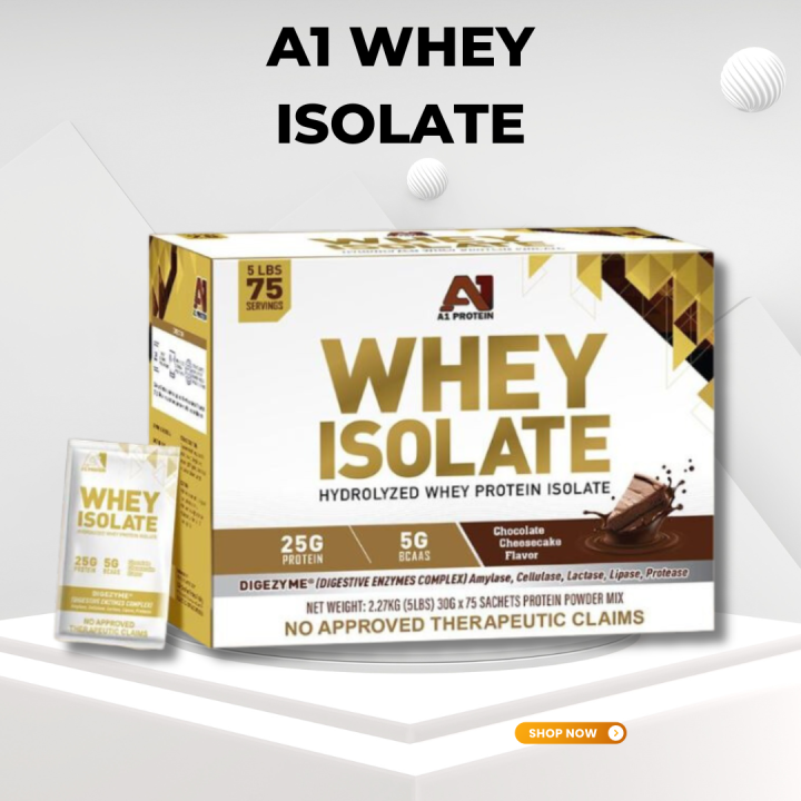 Whey Protein isolate Hydrolyzed A1 Protein BenchmarkWhey Protein Isolate 30g x 75 sachets powder