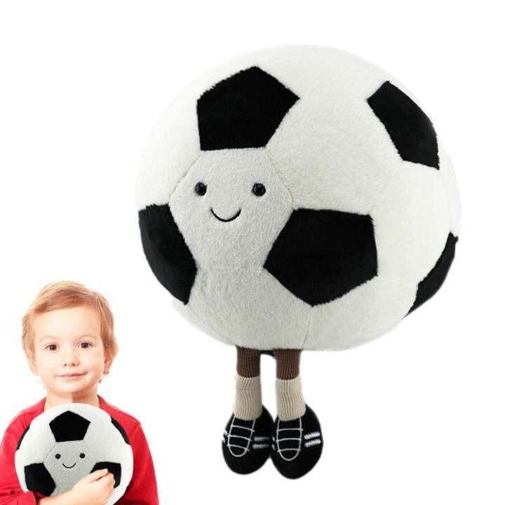 plush-football-ball-smile-basketball-plush-toy-cute-ball-pillow-car-home-football-doll-smiley-ball-vent-throw-doll-indoor-decor-workable