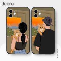 [Great. Cell phone case][เยี่ยมมาก JEERO เคสโทรศัพท์ซิลิโคนนิ่มเข้าชุดคู่กันน่ารักฝาครอบเคสโทรศัพท์สี่เหลี่ยมกันกระแทกสวยงามน่ารักเข้ากันได้กับ iPhone 14 13 12 11 Pro Max SE 2020 X XR XS 8 7 Ip 6S Plus HFE939