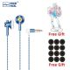 Nicehck EB2S PRO HIFI Wired Microphone Earphone 15.4Mm Dynamic Unit Earbud Bass Headset With Silver Plated OCC Mixed Cable IEM