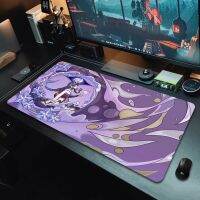 Genshin Impact Mouse Pad เครื่องเกมคอนโซล XXL Rubber Raid Shogun Kokeini Building แผ่นรองเมาส์เกมคอมพิวเตอร์ 900x400 มม